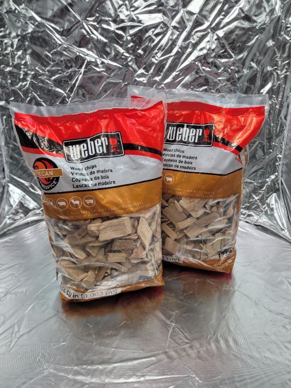 Photo 3 of (2 pack) Weber Stephen Products Wood, 192 cu. in. (0.003 Cubic Meter) 17136 Pecan Chips