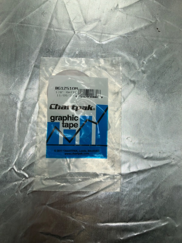 Photo 2 of Chartpak Graphic Art Tape, 1/8 W x 324 L Inches, White Matte, 1 Roll