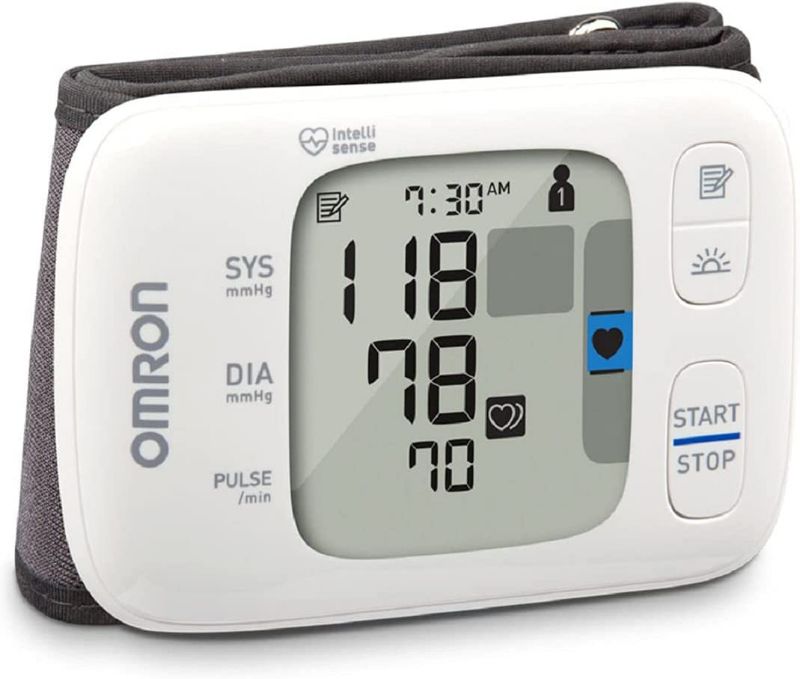 Photo 1 of Gold Blood Pressure Monitor, Portable Wireless Wrist Monitor, Digital Bluetooth Blood Pressure Machine, Stores Up To 200 Readings for Two Users