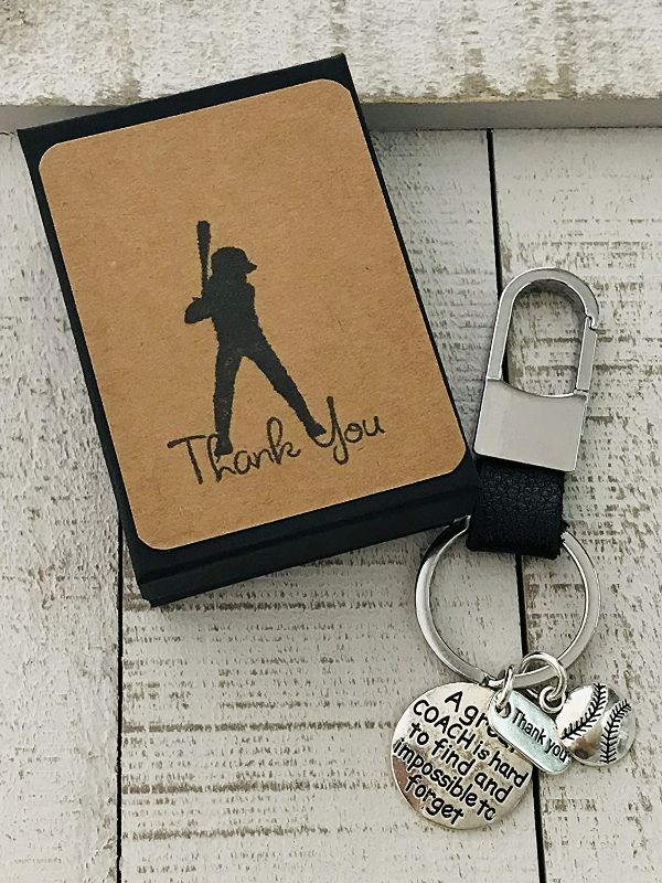 Photo 1 of Hand Packaged Baseball Coach Appreciation Keepsake Key Chain with Gift Packaging for Your Coach