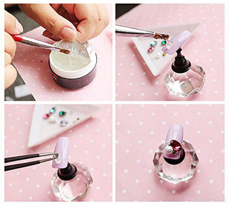 Photo 3 of Minejin Nail Art  Rhinestone  Builder Glue Soak Off UV Gelfor Gem Stones Jewelry Diamond Beads 8ml With Sequins And Pen Tool