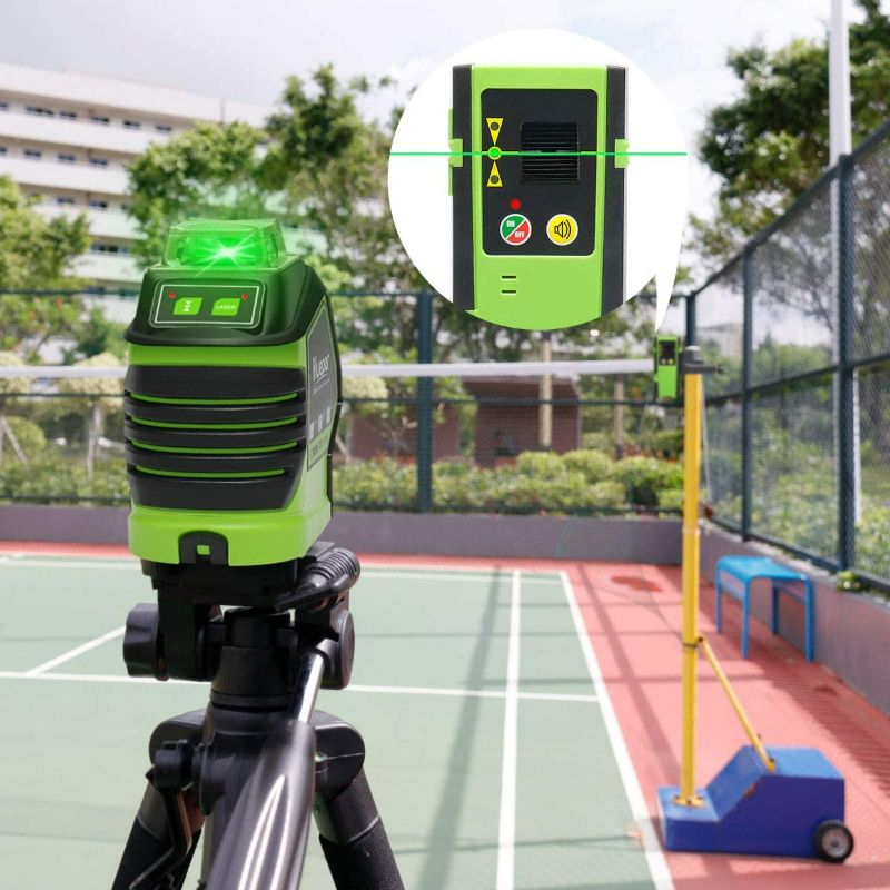 Photo 4 of Huepar Self-Leveling Green Laser Level Cross Line with 2 Plumb Dots Laser Tool -360-Degree Horizontal Line Plus Large Fan Angle of Vertical Beam with Up & Down Points -Magnetic Pivoting Base 621CG