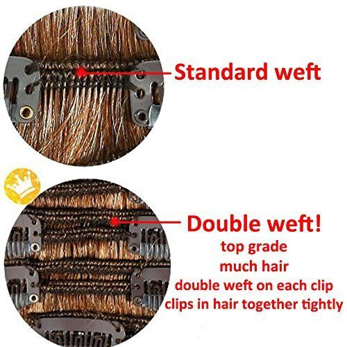 Photo 3 of 7Pcs 16 Clips 23"-24" Thick Curly Straight Full Head Clip in on Double Weft Hair Extensions