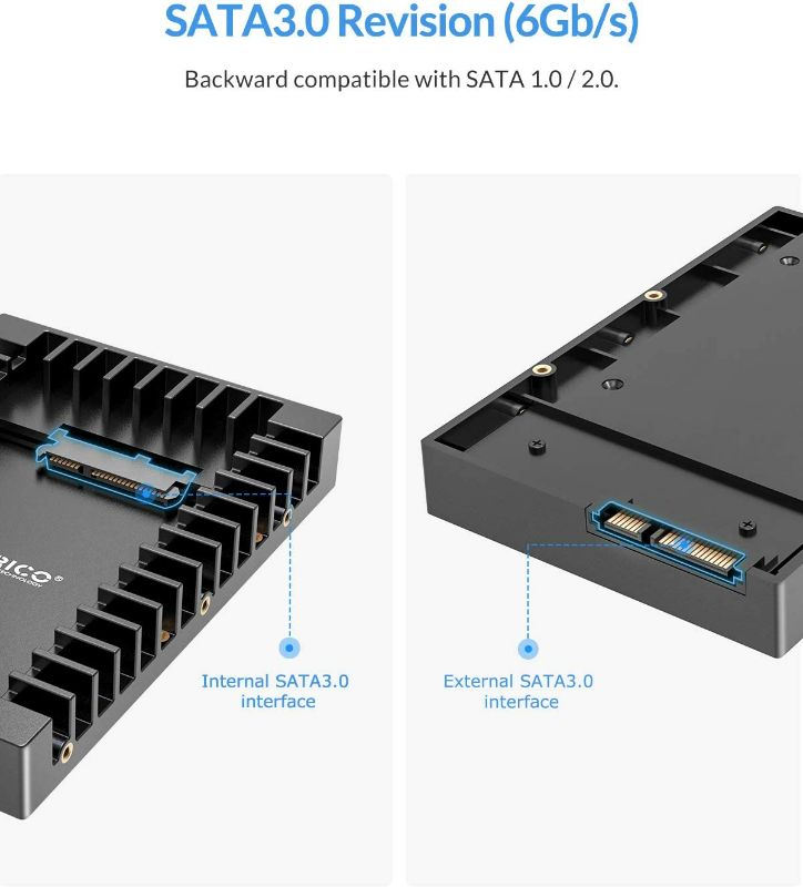 Photo 6 of ORICO 2.5 SSD SATA to 3.5 Hard Drive Adapter Internal Drive Bay Converter Mounting Bracket Caddy Tray for 7 / 9.5 / 12.5mm 2.5 inch HDD / SSD with SATA III Interface(1125SS)