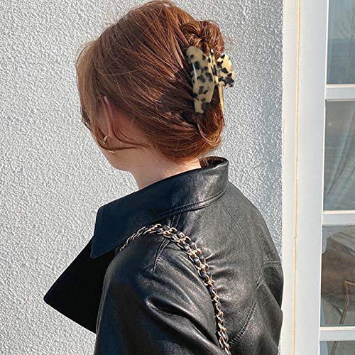 Photo 2 of Big & Small Hair Claw Clips Tortoise Shell Nonslip  for Women , Strong Hold Hair Jaw Clips Clamp for Thin Thick Hair, 2 Color Available(4 Pack)
