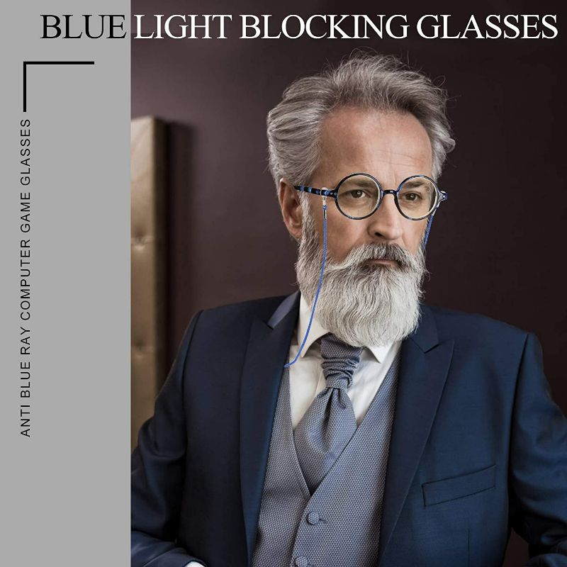 Photo 4 of TISHUI Blue Light Blocking Reading Glasses Women Men Round Readers Circular Cheaters