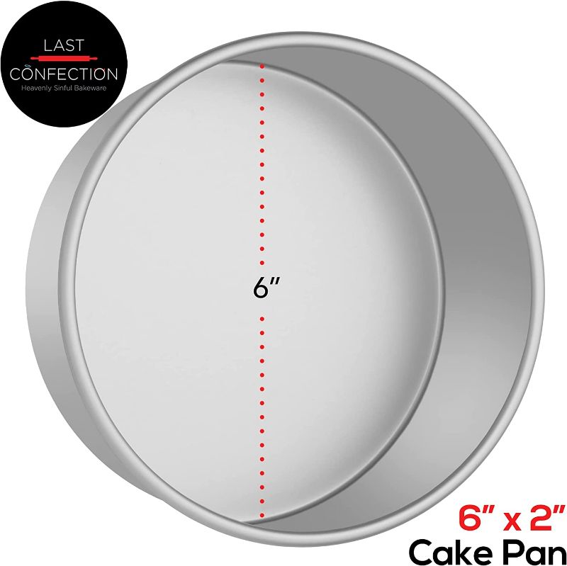 Photo 2 of 2 Piece LAST CONFECTION 6" x 2" Aluminum Round Cake Pan - Professional Bakeware