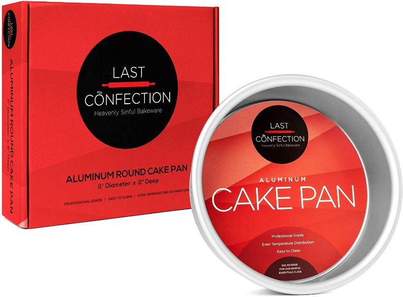 Photo 5 of 2 Piece LAST CONFECTION 6" x 2" Aluminum Round Cake Pan - Professional Bakeware