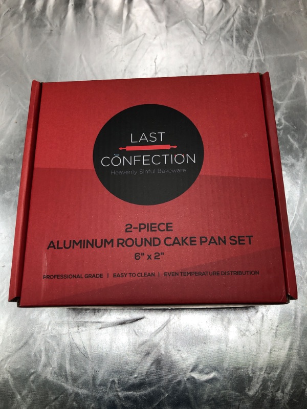 Photo 6 of 2 Piece LAST CONFECTION 6" x 2" Aluminum Round Cake Pan - Professional Bakeware