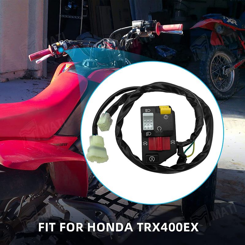 Photo 6 of Handlebar Switch Start Stop Headlight for Honda ATV TRX400EX Fourtrax Sportrax 1999-2004 35020-HN1-000