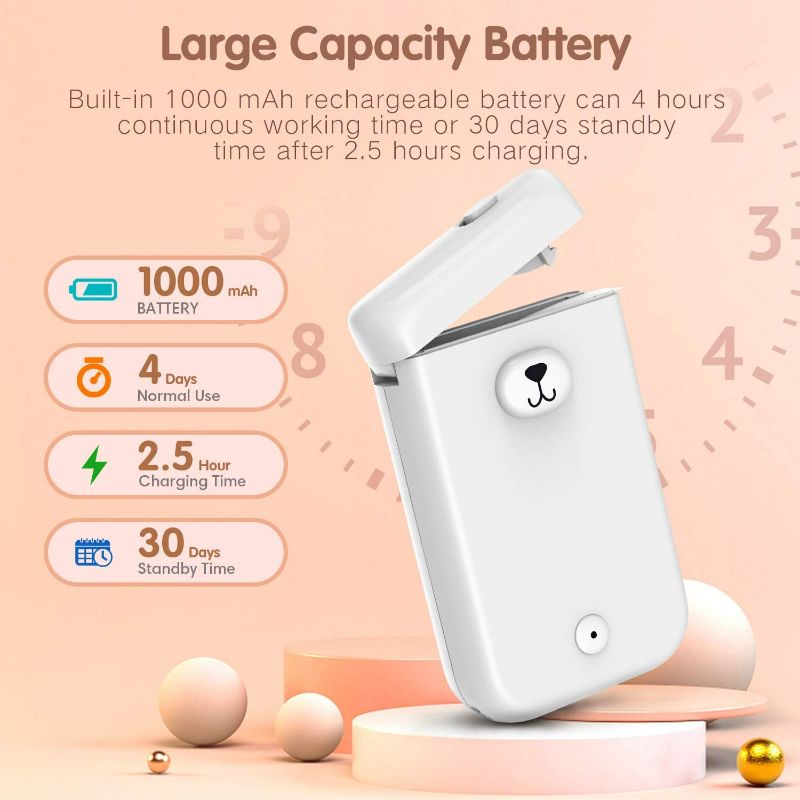 Photo 1 of D30S Label Maker,Smart Bluetooth Label Maker with 1 Roll Adhesive Label Thermal Paper,Portable Mini Thermal Label Printer for Smartphone Tablet,Easy to Use for Office,Home,Organization (White)