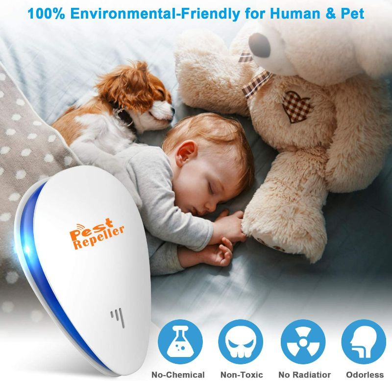 Photo 5 of  Ultrasonic Pest Repeller 6 Packs, Upgraded Ultrasonic Repellent Indoor for Rodent, Bugs, Mouse, Roach, Mosquito, Spider, Non-Toxic, Humans & Pets Safe
