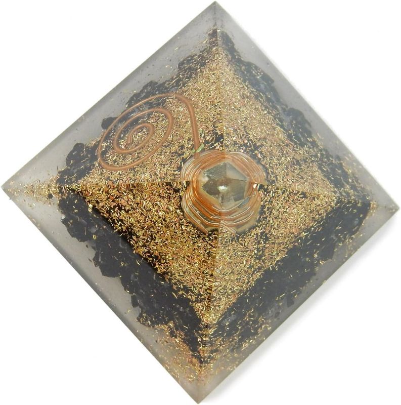 Photo 2 of Charged Chakra New Orgonite® Orgone Tourmaline 2.25" Pyramid Crystals Gemstones Copper Metal Mix Reiki Chakra (See Photo)