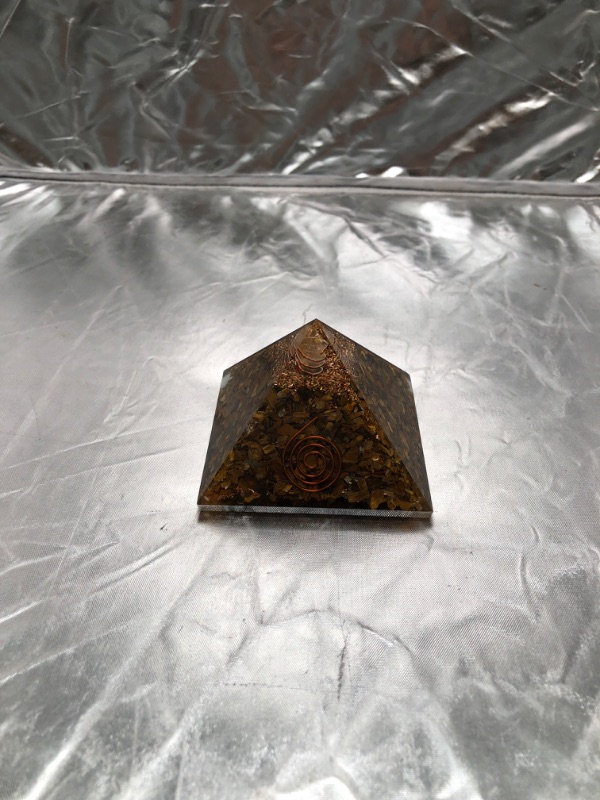 Photo 5 of Charged Chakra New Orgonite® Orgone Tourmaline 2.25" Pyramid Crystals Gemstones Copper Metal Mix Reiki Chakra (See Photo)