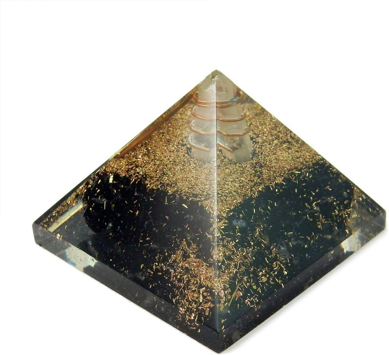 Photo 3 of Charged Chakra New Orgonite® Orgone Tourmaline 2.25" Pyramid Crystals Gemstones Copper Metal Mix Reiki Chakra (See Photo)