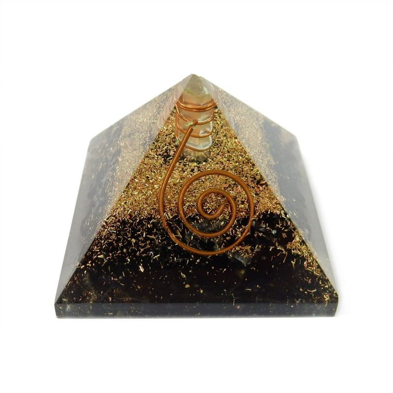 Photo 1 of Charged Chakra New Orgonite® Orgone Tourmaline 2.25" Pyramid Crystals Gemstones Copper Metal Mix Reiki Chakra (See Photo)