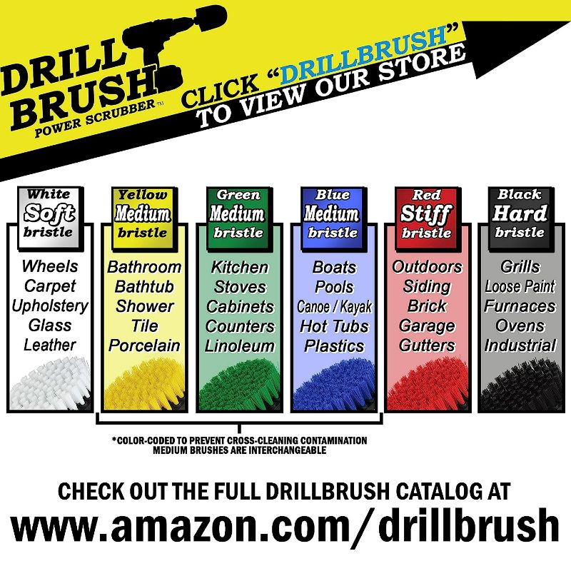 Photo 3 of Bathroom Accessories - Drill Brush - Shower Cleaner - Shower Curtain - Bathtub - Bath Mat - Sink - Tile - Grout Cleaner - Porcelain - Fiberglass - Cast Iron - Tub - Flooring