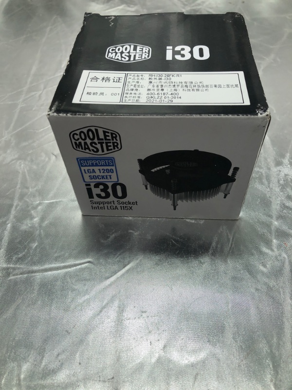 Photo 8 of Cooler Master i30 CPU Cooler - 92mm Low Noise Cooling Fan & Heatsink (RH-I30-26FK-R1)- for Intel Socket LGA 1150/1151 / 1155/1156 (i30)

