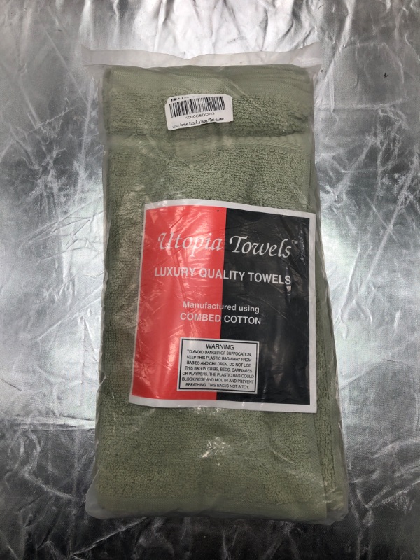Photo 8 of Utopia Towels 6 Piece Luxury Hand Towels Set, (16 x 28 inches) 100% Ring Spun Cotton, Lightweight and Highly Absorbent 600GSM Towels for Bathroom, Travel, Camp, Hotel, and Spa (Sage Green)