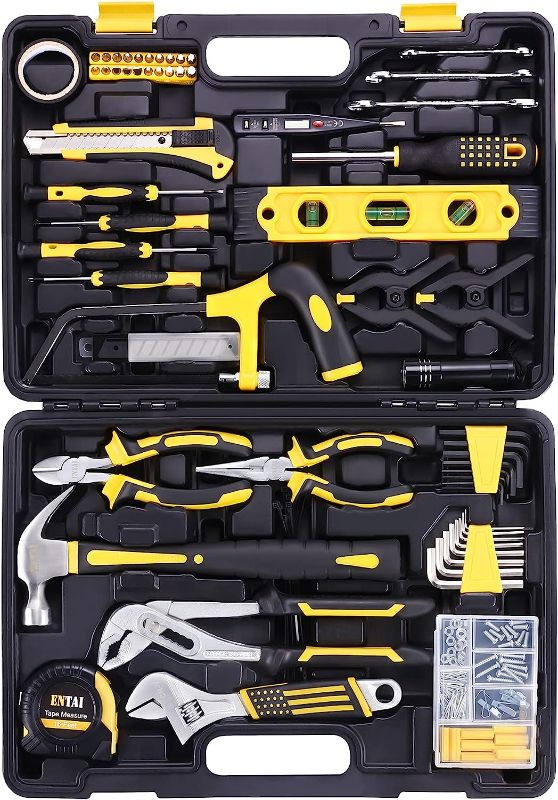 Photo 1 of ENTAI 218-Piece Tool Kit for Home, General Household Hand Tool Set with Solid Carrying Tool Box, Home Repair Basic Tool Kit Sets for Home Maintenance