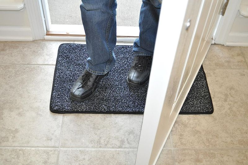 Photo 3 of Door Mat Premium Floor Mat Eco Friendly Rubber Backing Non Slip Mat Kitchen Mat Mud Mat Cotton + Microfiber aprox 18” x 30” Machine Washable by ECOMAT - Veteran Owned