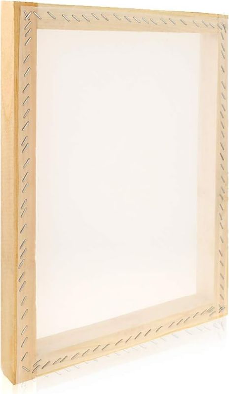 Photo 4 of Pllieay 6 Pieces Mini Wood Screen Printing Frames 6 x 8 Inch with 110 White Mesh for Screen Printing