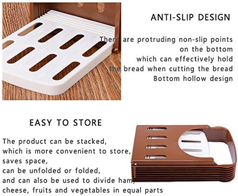 Photo 7 of Bread Slicer, Bread Bake Bread Slicer Cutter, Foldable Bread Slicer Compact Bread Slicing Guide,Kitchen Accessories,Bread Machine Bread Maker for Homemade Bread Bagel Loaf Sandwich