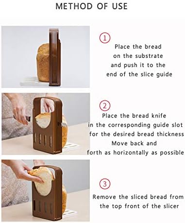 Photo 6 of Bread Slicer, Bread Bake Bread Slicer Cutter, Foldable Bread Slicer Compact Bread Slicing Guide,Kitchen Accessories,Bread Machine Bread Maker for Homemade Bread Bagel Loaf Sandwich