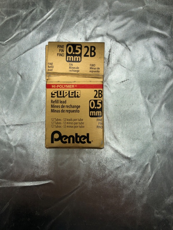 Photo 2 of Pentel Super Hi-Polymer Lead Refill, 0.5mm, Fine, 2B, 144 Pieces of Lead (C505-2B),Gray