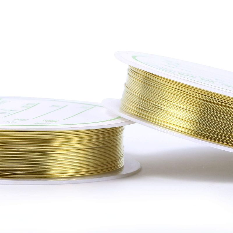 Photo 3 of 66Yard 10 Roll Gold Craft Wire Bulk 24Gauge Thin Metal Beading Wire Bulk for Jewelry Making and Craft