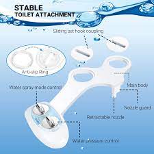 Photo 2 of Dalmo Non-Electric Bidet Toilet Attachment with Self-Cleaning Nozzles,with Adjustable Water Spray Pressure and Easy Installation
