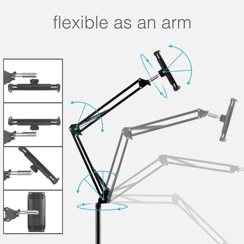 Photo 3 of Floor iPad Stand and Holder, Mefetop Floor Stand for Tablet iPhone and iPad Adjustable Height up to 55 inches