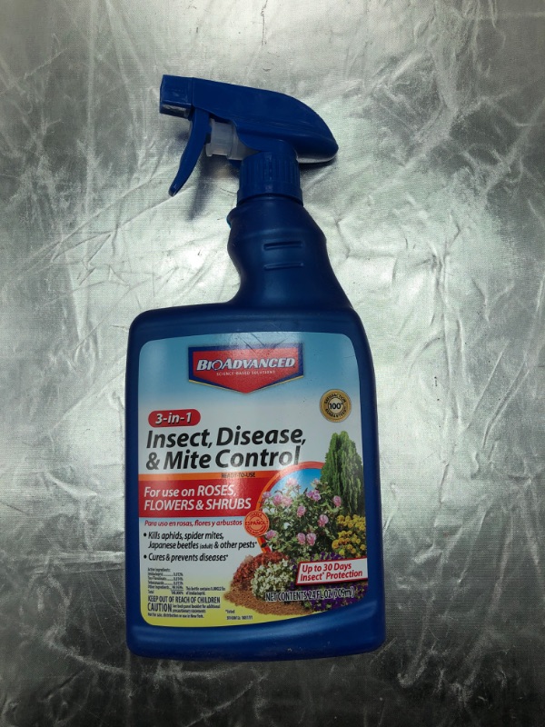 Photo 7 of BioAdvanced 3-In-1 Insect, Disease and Mite Control, Ready-to-Use, 24 oz Ready-to-Use 24 Ounce