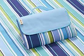 Photo 1 of Porpora Beach Picnic Blanket Mat, Water Resistant Top with Water and Stain Proof Bottom, Premium Blue Square SEE PHOTO FOR COLOR