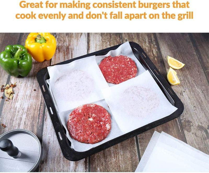 Photo 7 of Geesta Burger Patty Papers for 6 Inch Burger Press (1000 pcs) Hamburger Round Separators Lunch Meat Patty Paper for Outdoor Blackstone Griddle Grill BBQ Barbecue