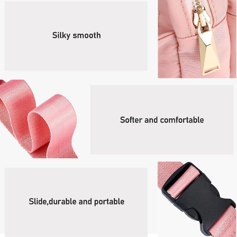 Photo 4 of ZORFIN Fanny Packs for Women Men, Fashion Waist Pack Belt Bag with Adjustable Strap for Outdoors Workout Traveling Casual Running Hiking Cycling (Pink)