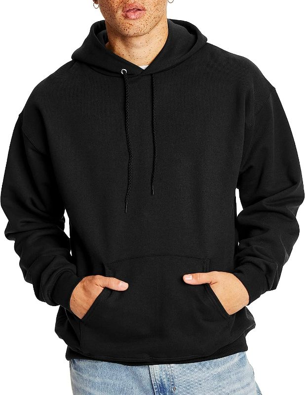 Photo 2 of Hanes Men’s Ultimate Cotton Heavyweight Pullover Hoodie Sweatshirt ( Black)