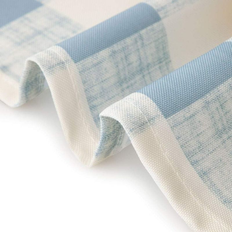 Photo 3 of  VCVCOO Set of 4 Cloth Napkins Washable,Checked Napkins for Wedding Reception,Blue and White,17 inches