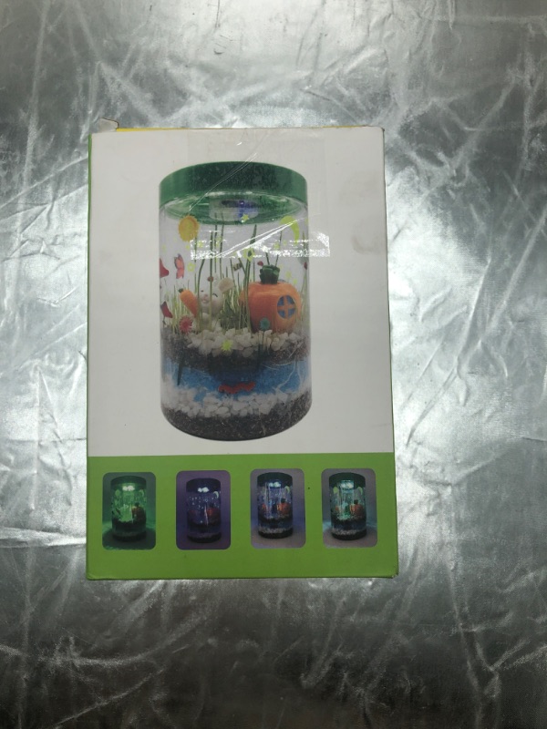 Photo 2 of Light-up Terrarium Kit for Kids with LED Light on Lid- STEM Educational DIY Science Project - Create Your Own Customized Mini Garden in a Jar That Glows at Night - for Boys and Girls Age 5-12 Kids Toys