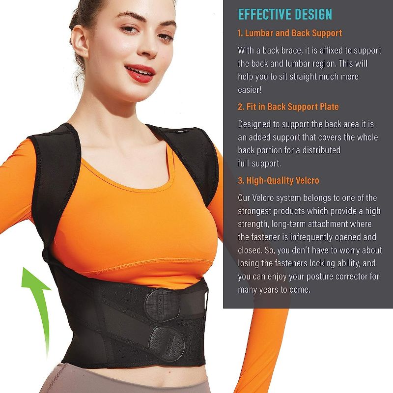 Photo 5 of Posture Corrector For Women, Caretras Back Brace & Shoulder Brace With Lumbar Support, Adjustable Breathable Back Support For Improving Posture & Back Pain Relief … (XXL 39''-43'')