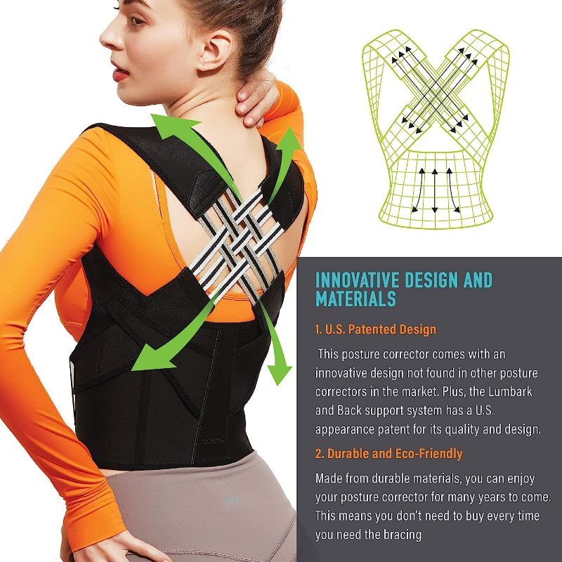 Photo 6 of Posture Corrector For Women, Caretras Back Brace & Shoulder Brace With Lumbar Support, Adjustable Breathable Back Support For Improving Posture & Back Pain Relief … (XXL 39''-43'')