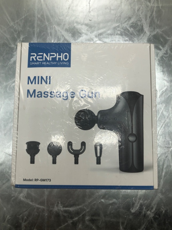 Photo 9 of (BLACK) RENPHO Mini Massager with Heat, 2023 Muscle Massager Deep Tissue, Type-C Charging Portable Body Deep Tissue Massager, Quiet Percussion Muscle Massager