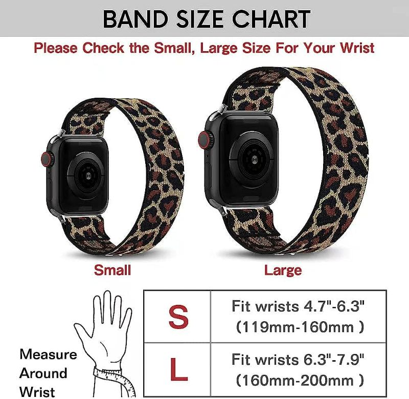 Photo 2 of BMBEAR Stretchy Solo Loop Bands Compatible with Apple Watch 40mm 38mm 44mm 42mm 41mm 45mm 49mm Ultra Braided Elastic Weave Nylon Wristbands Women Men Straps for iWatch Series 8/7/6/5/4/3/2/1/SE