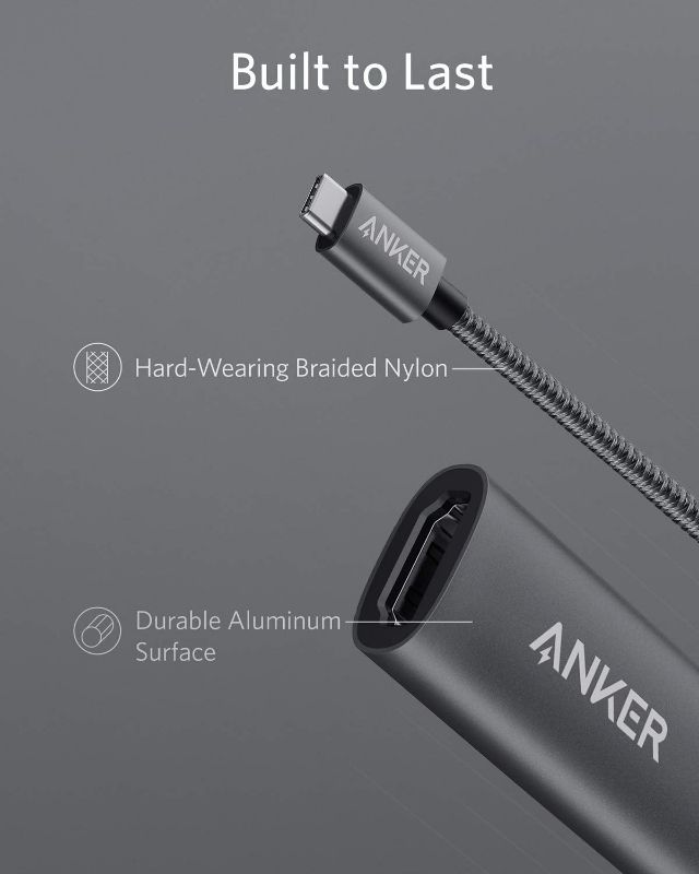 Photo 6 of Anker USB C to HDMI Adapter (4K@60Hz), 310 USB-C Adapter (4K HDMI), Aluminum, Portable , for MacBook Pro, Air, iPad Pro, Pixelbook, XPS, Galaxy, and More