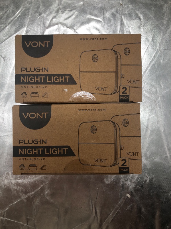Photo 6 of Vont 'Aura' LED Night Light (Plug-in) Super Smart Dusk to Dawn Sensor, Auto Night Lights Suitable for Bedroom, Bathroom, Toilet, Stairs, Kitchen, Hallway, Kids, Adults, Compact Nightlight (4 Pack)