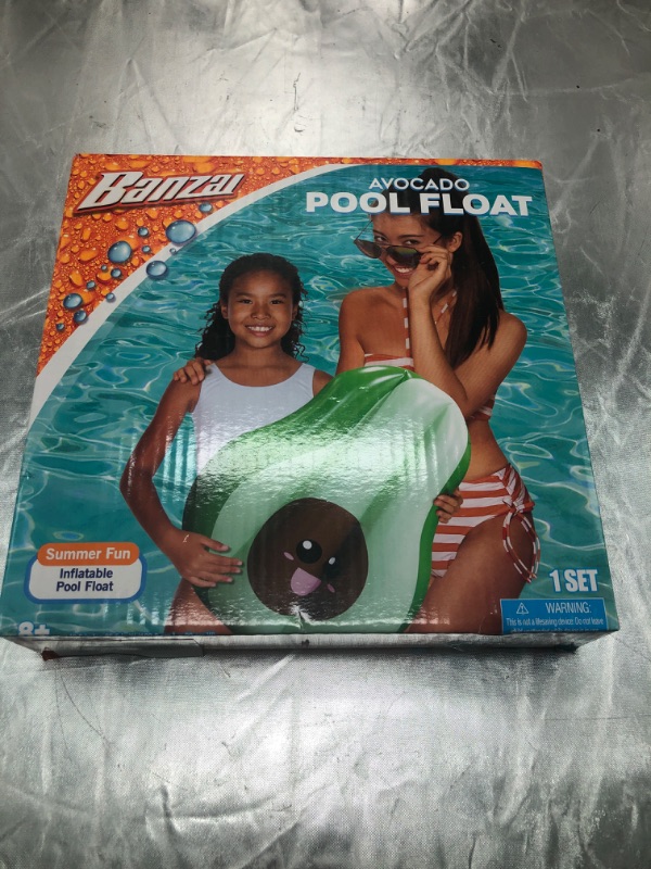 Photo 1 of Banzai Avocado Pool Float, 1 Repair Patch - 1 Set (40.4 in L x 35.5 in W) Ages 8+