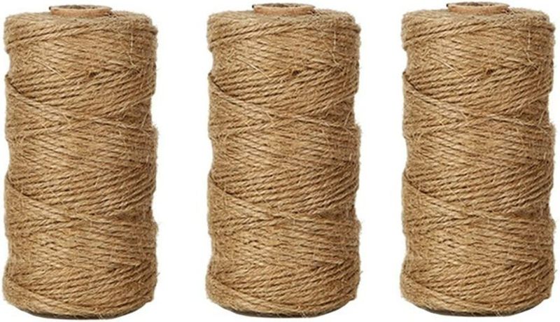 Photo 1 of 984 Feet Jute Twine,3 PcsX328 Feet Christmas Twine,Jute Twine,Best Arts Crafts Gift Twine Durable Packing String,Brown