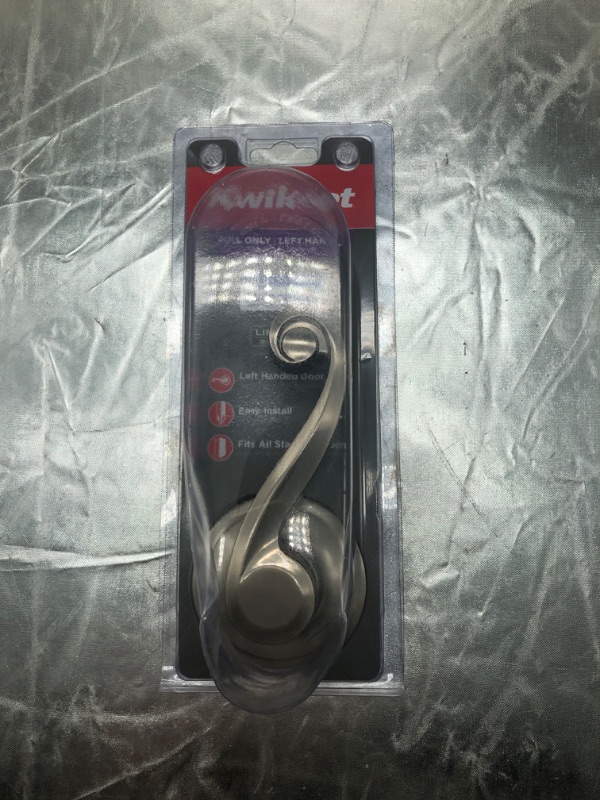 Photo 3 of Kwikset Lido Left-Handed Half-Dummy Lever with Microban Antimicrobial Protection in Satin Nickel (97880-680)