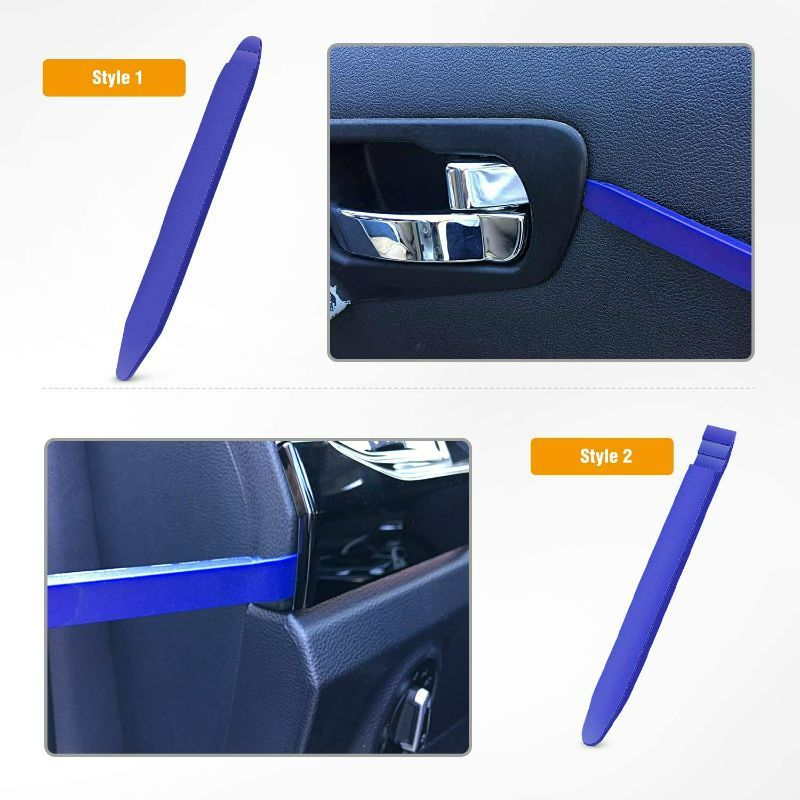 Photo 4 of GOOACC 5PCS Auto Trim Removal Tool Kit No-Scratch Pry Tool Kit for Car Door Clip Panel & Audio Dashboard Dismantle -5PCS Blue