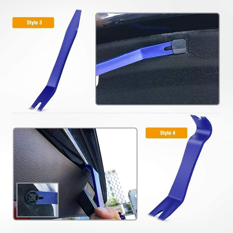 Photo 5 of GOOACC 5PCS Auto Trim Removal Tool Kit No-Scratch Pry Tool Kit for Car Door Clip Panel & Audio Dashboard Dismantle -5PCS Blue